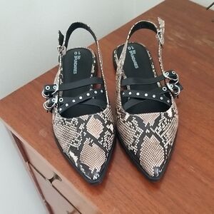 Women's Snakeskin Slingback Flats Size 10